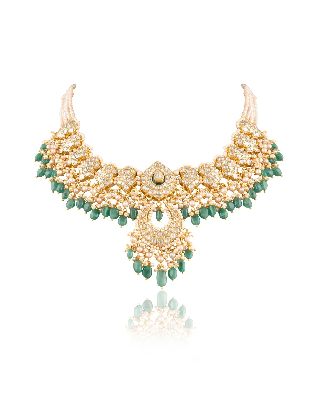 Chunky Statement Necklaces-Mudita Polki Necklace