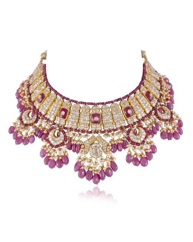 Luxury Necklaces with Diamonds-Reeva Polki Necklace