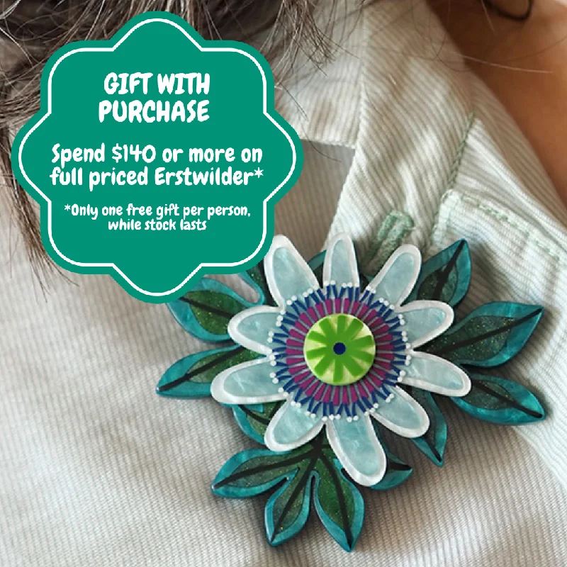 Elegant Brooch with Gold Detailing-Erstwilder x Jocelyn Proust Bonus Free Gift minimum spend $140* - Passionate Petals Brooch