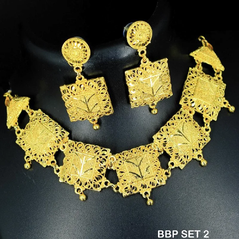 Vintage Beaded Necklaces-Mahavir Forming Gold Necklace Set  - BBP SET 2