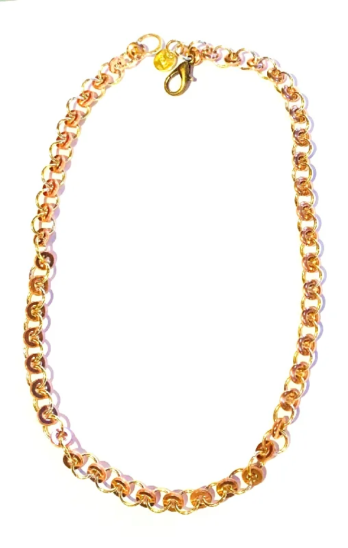 Colorful Beaded Necklaces-Conetica small necklace copper