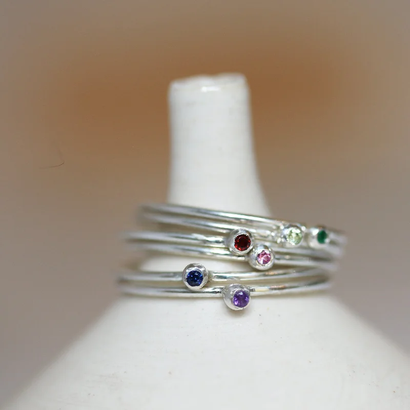 Large Cocktail Rings-FLECK GEMSTONE RING