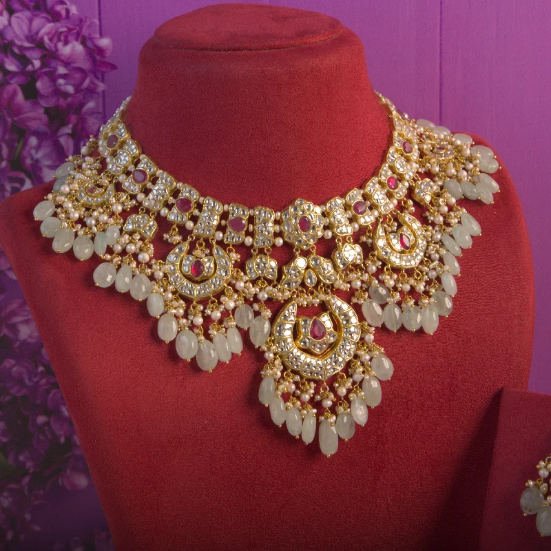 Double Layer Necklaces-Priya Polki Necklace