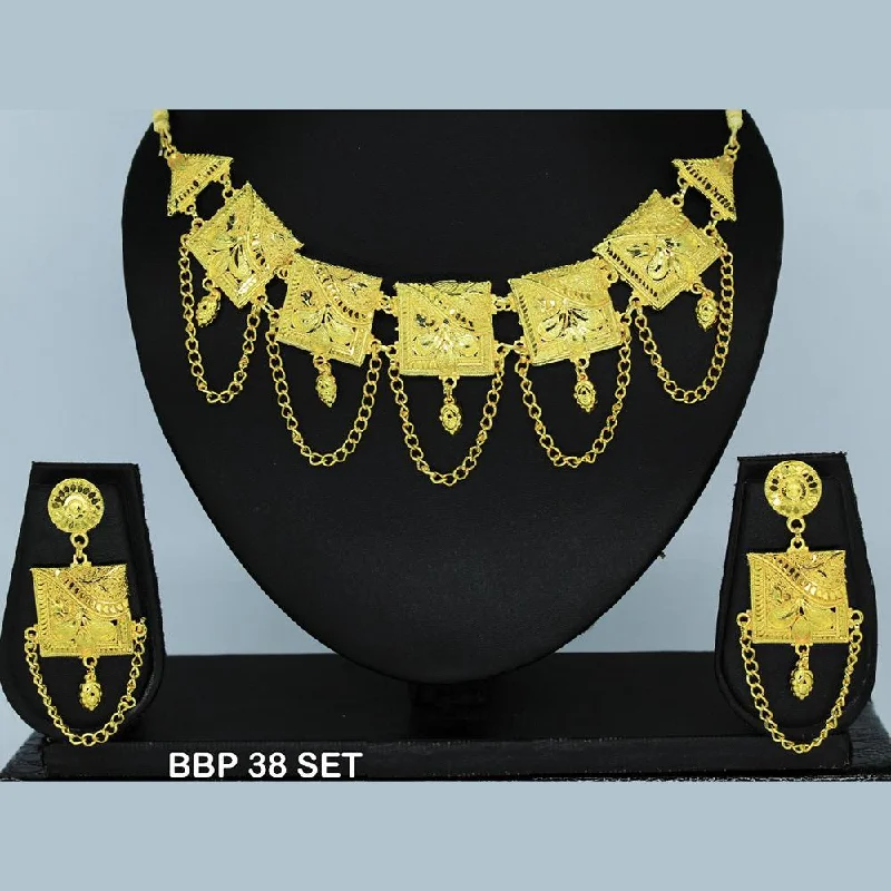 Custom Infinity Necklaces-Mahavir Forming Gold Necklace Set  - BBP SET 38