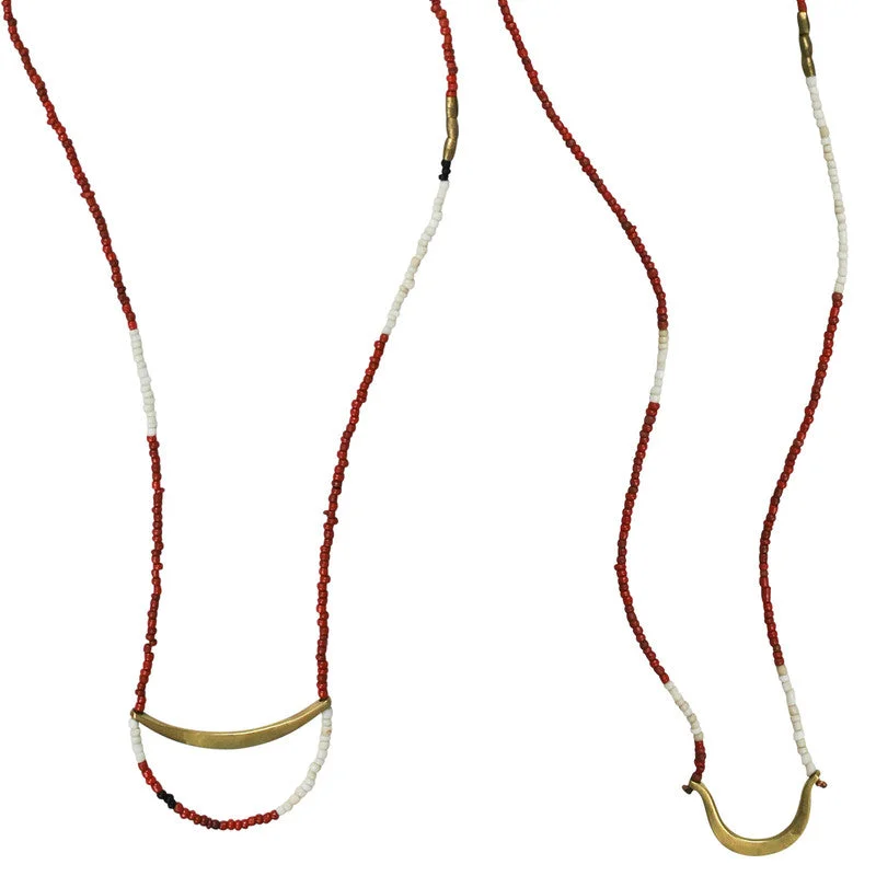 Gold Chain Necklaces for Women-Quay Beaded Necklace, Red - Asst/2