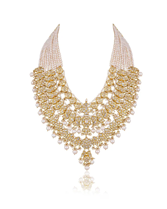 Sparkling Crystal Necklaces-Zonia Polki Long Necklace