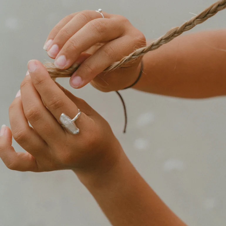 Promise Rings for Couples-Biwa Pearl Ring (Handmade)