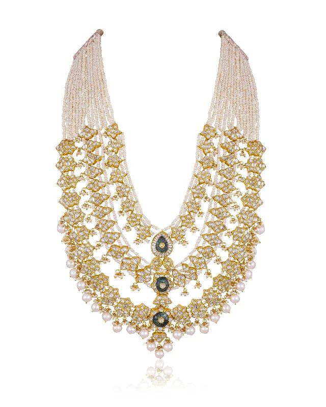 Artistic Necklaces for Women-Kaveri Polki Long Necklace