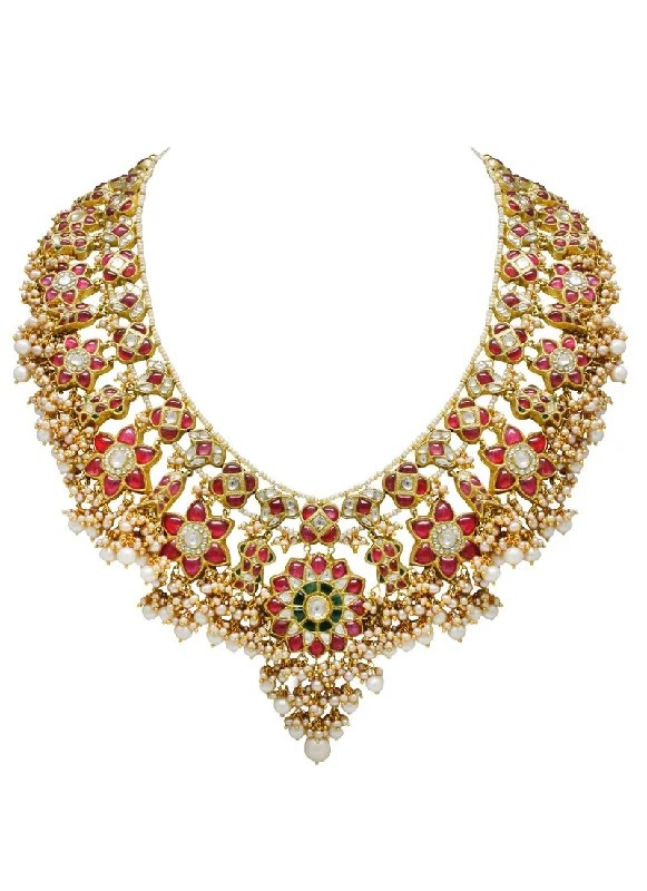 Sparkling Swarovski Necklaces-Atriya Polki Long Necklace