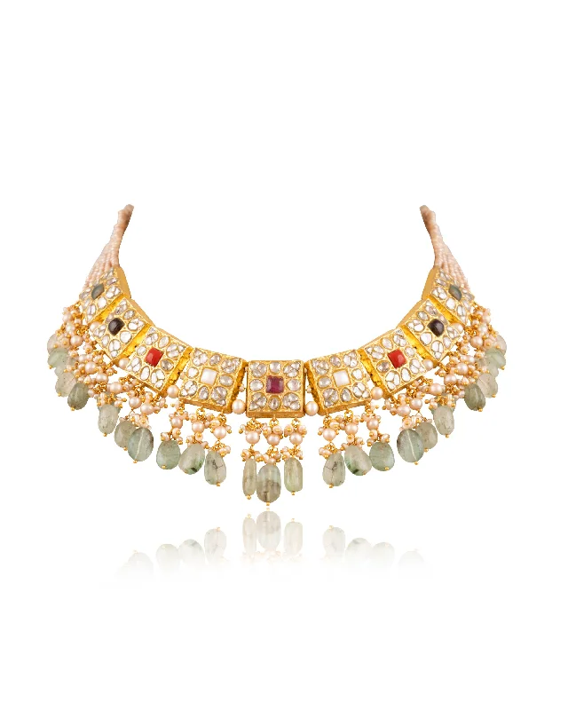 Nature-Inspired Necklaces-Navneeta Polki Necklace