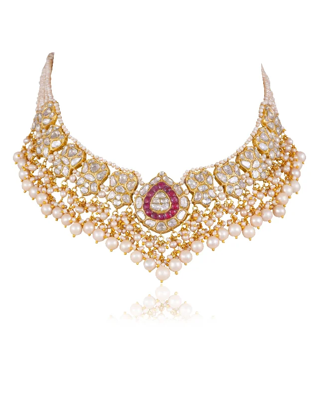 Luxury Necklaces with Diamonds-Meghna Polki Necklace