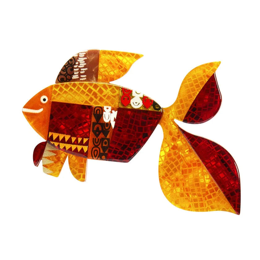 Classic Diamond Brooch-Erstwilder - A Goldfish Named Silence Brooch - Clare Youngs (2024)