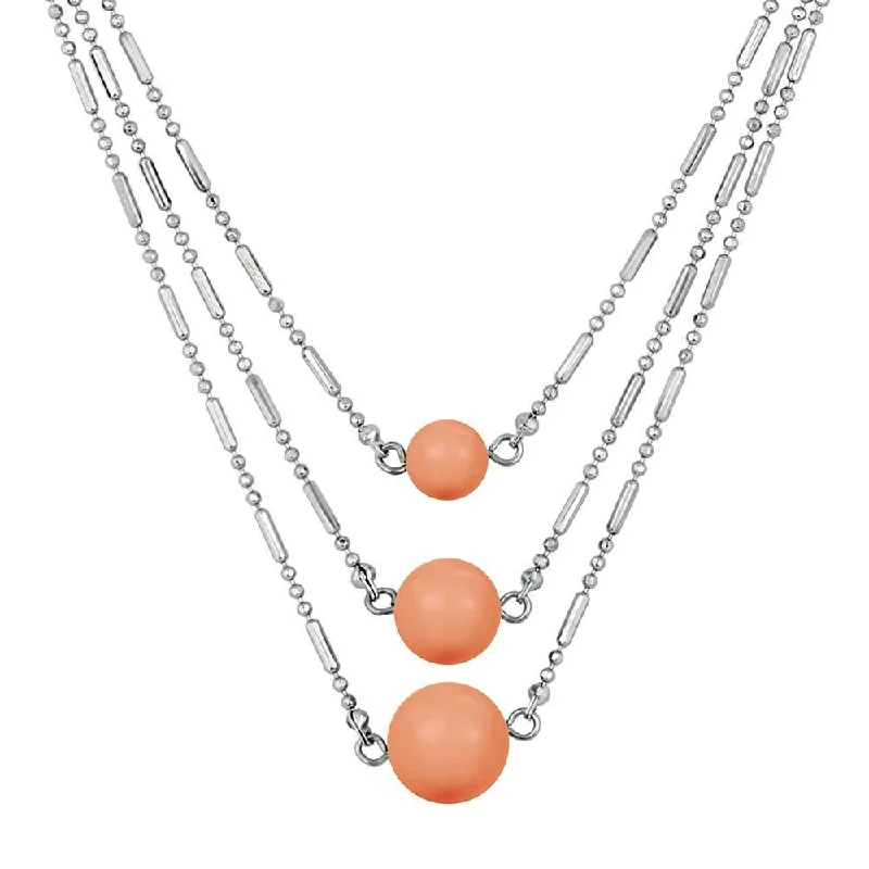 Rose Quartz Necklaces-Mahi Designer Multilayered chain Beads Neckace