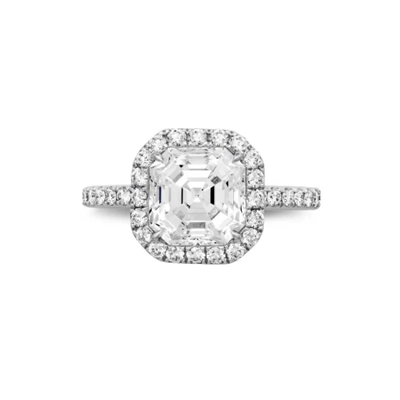 Classic Engagement Rings for Women-1.45 ct Asscher Cut Diamond Engagement Ring