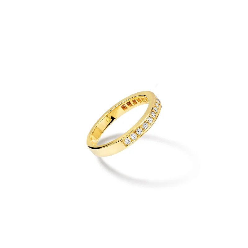 Personalized Engagement Rings-Aeternitas Etoile Half Eternity Ring 18ct Yellow Gold - Diamond