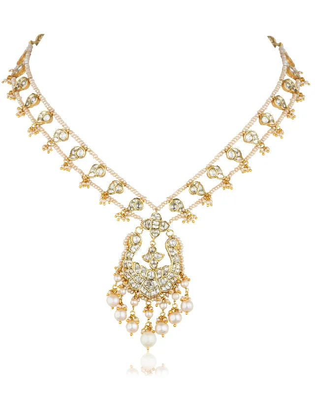 Classic Gold Pendant Necklaces-Anita Polki Long Necklace