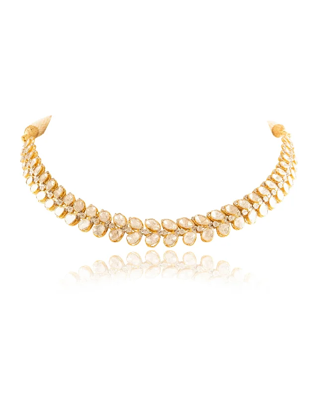 Bold Statement Chain Necklaces-Rishu Polki And Diamond Necklace