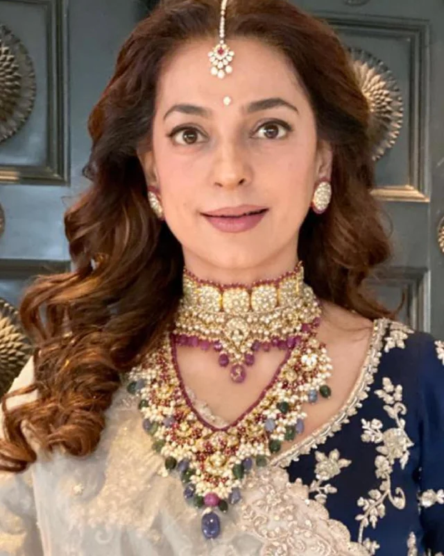 Affordable Necklaces for Women-Juhi Chawla - Sela Polki Long Necklace