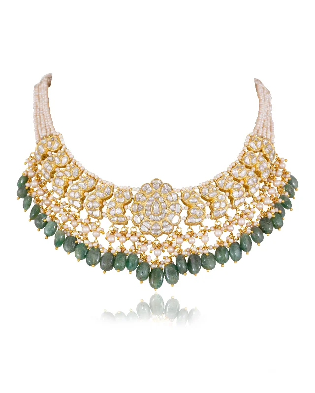 Elegant Layered Necklaces-Unnati Polki Necklace