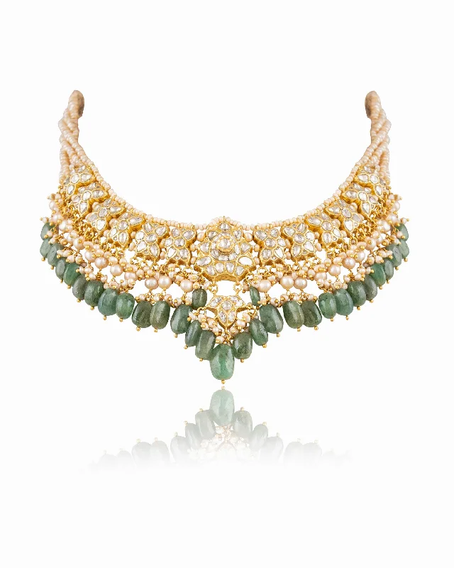 Fashionable Statement Necklaces-Drishti Polki Necklace