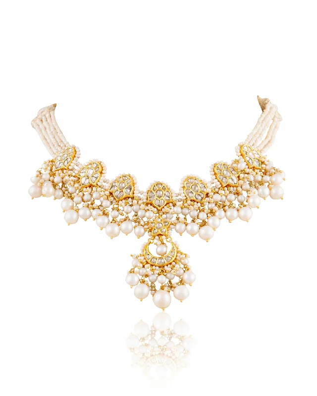 Wedding Necklaces for Brides-Ritu Polki Necklace